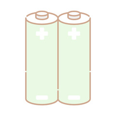 シンプルな緑の電池2個セット⭐︎PNG