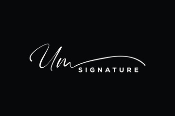 UM initials Handwriting signature logo. UM Hand drawn Calligraphy lettering Vector. UM letter real estate, beauty, photography letter logo design. - obrazy, fototapety, plakaty