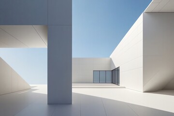 Obraz premium Minimalist fantasy architectural space wallpaper