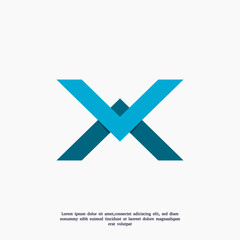 Obraz premium letter X business logo design template