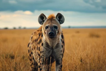 Foto op Plexiglas The essence of a hyena in its natural savanna habitat © Veniamin Kraskov