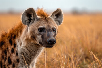The essence of a hyena in its natural savanna habitat