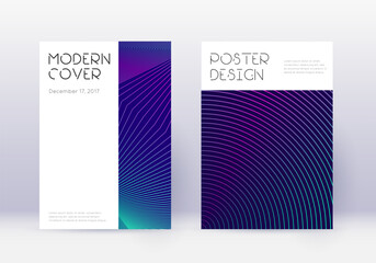 Minimal cover design template set. Neon abstract l