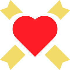 red heart icon. design element for valentine day