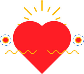red heart icon. design element for valentine day