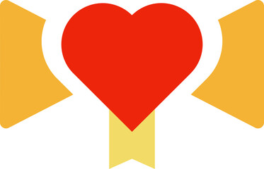 red heart icon. design element for valentine day