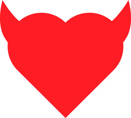 red heart icon. design element for valentine day