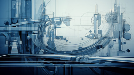 Abstract Architectural Blueprint
