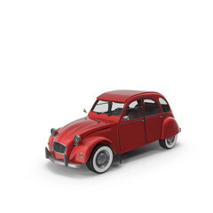 3D Vintage Car Red