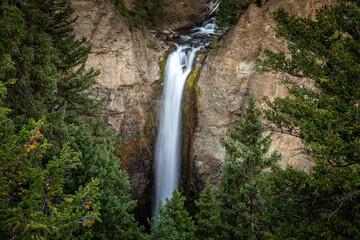 The Tower Fall in the Yellowstone National Park, Wyoming USA