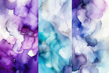 Abstract alcohol ink watercolor background