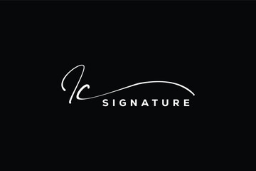 IC initials Handwriting signature logo. IC Hand drawn Calligraphy lettering Vector. IC letter real estate, beauty, photography letter logo design.