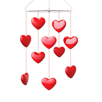 Love-themed Hanging Mobile Transparent Background Png Image