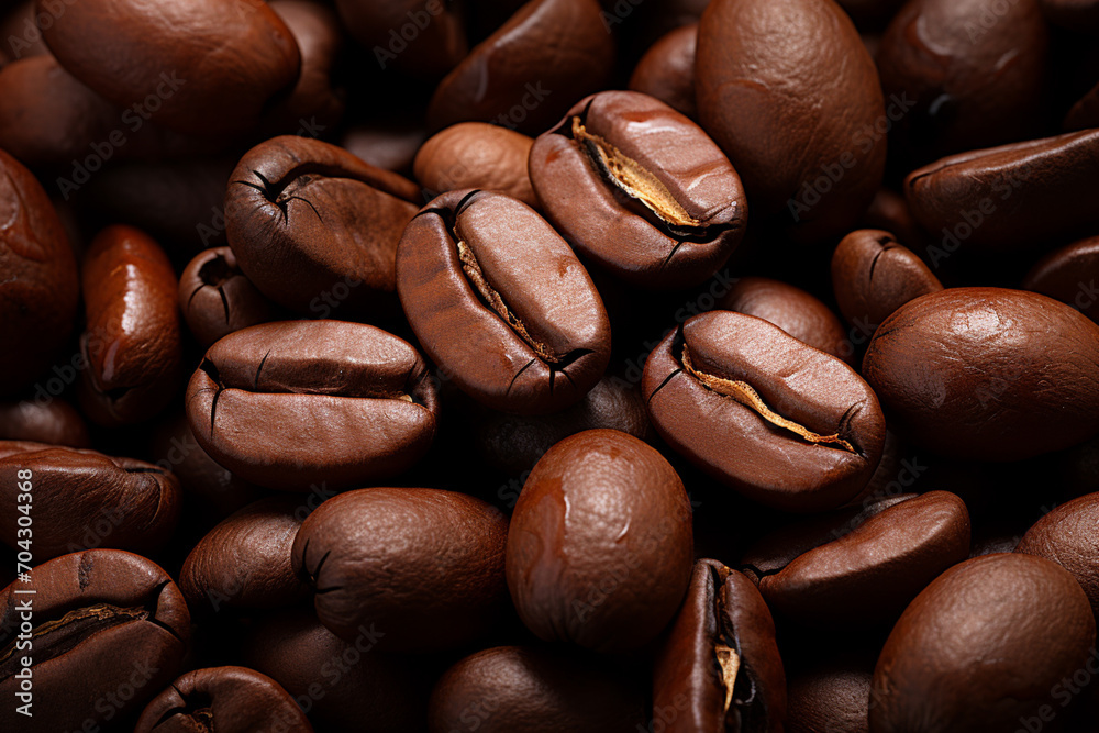 Poster coffee beans - energetic, dark abstract strokes with a hint of aroma.