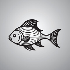 sea gold fish wild life logo icon vector illustration template for fishing lover