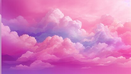 pretty pink cloud illustration made by AI generative - obrazy, fototapety, plakaty