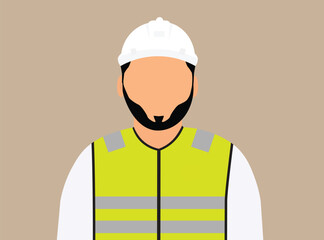 Arabic character wearing engineer clothes