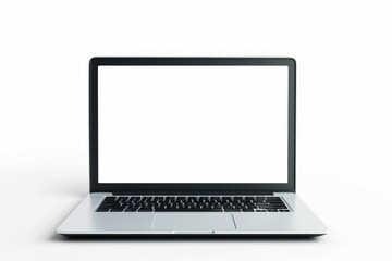 Fototapeta premium Laptop with blank screen isolated on white background