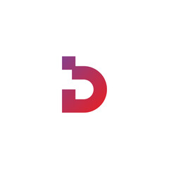 D letter logo design vector - obrazy, fototapety, plakaty