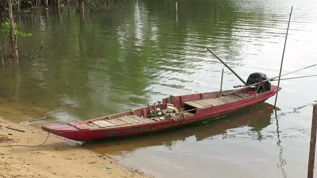 Fishing boat on the river