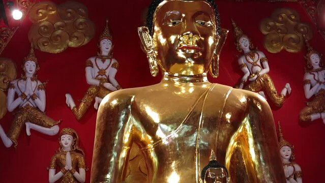 golden buddha statue in temple