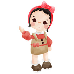 a girl’s doll is a miniature representation designed for companionship. Dressed in various outfits with different hairstyles for grooming play, some dolls are poseable, offering comfort as soft and hu