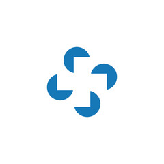 Obraz premium medic tech monoline logo design vector 