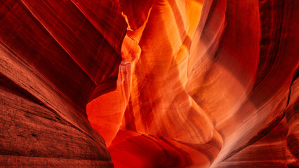 antelope canyon in arizona -red and yellow background 
