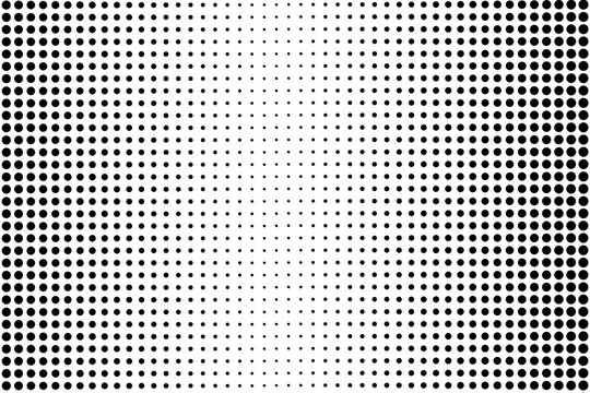 Halftone dots Background. Fade Textured. White and black sand noise wallpaper. Grunge halftone grit Overlay. Gradient Points Pattern. Vector illustration