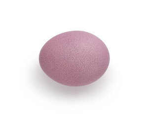 purple easter egg isolated on white background