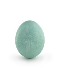 teal easter egg isolated on white background