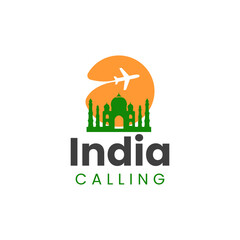 travel to india logo design vector 