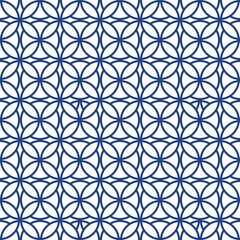 Orient Blue Floral Pattern Design