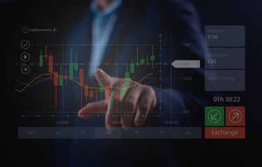 Obraz na płótnie Canvas chart report analytics graph growth numbers currency economy market profit of stocks