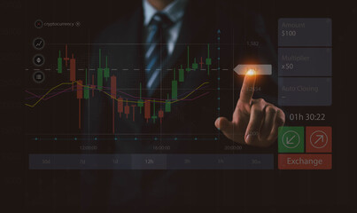 chart report analytics graph growth numbers currency economy market profit of stocks