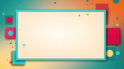 Frame mockup with copy space for text. Create an artistic collage with a retro style on a warm brown abstract background. Illustration background. 