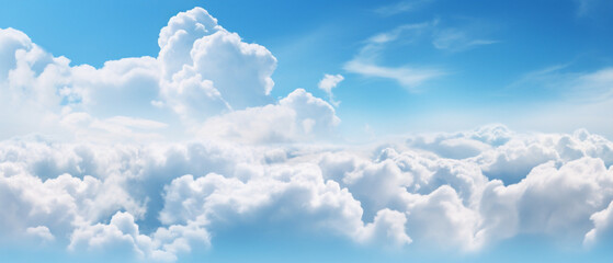 Soft and dreamy clouds float peacefully in a tranquil blue sky in image a00108_02_rl.