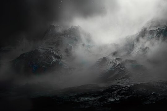 HighContrast Black and White Striking Visuals Minimalist Design Atmospheric Style BLACK ROCKS AI