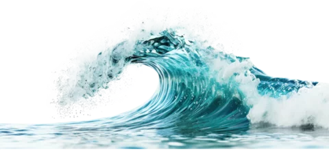 Fototapeten An ocean wave isolated on transparent background. © comicsans