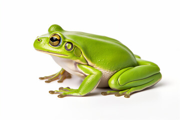 Naklejka premium green eyed frog in close up