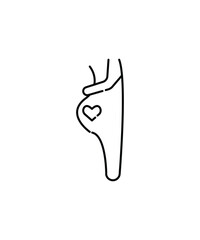 pregnant woman line icon, vector best line icon.