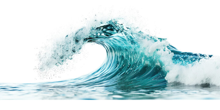 Fototapeta An ocean wave isolated on transparent background.