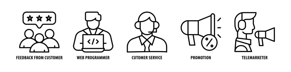 Delivery, Food Order, Virtual Reality, World Database, Website Design, Website Speedometer editable stroke outline icons set isolated on white background flat vector illustration.