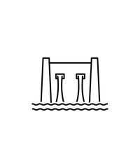 dam icon, vector best line icon.