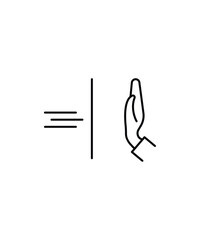 stop icon, vector best line icon.