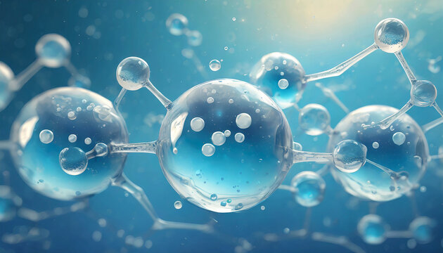 3d rendered illustration of water molecule