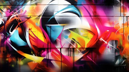 Abstract colorful graffiti wallpaper