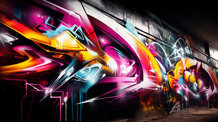Abstract colorful graffiti wallpaper