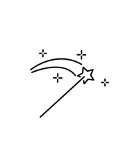 magic wand icon, vector best line icon.