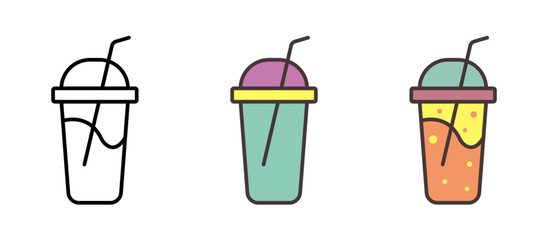 Drink. Soda. A vector image. The icon.